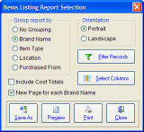 Home Inventory Software - Reports